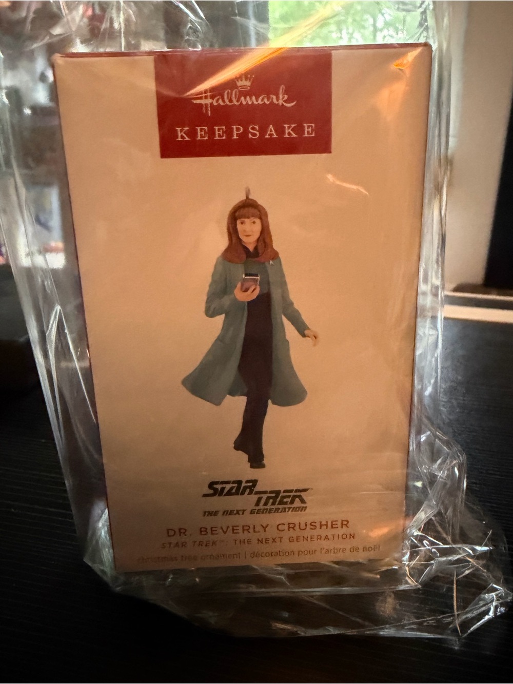 Hallmark Keepsake Dr. Beverly Crusher Ornament - Teal Coat, Brown Hair